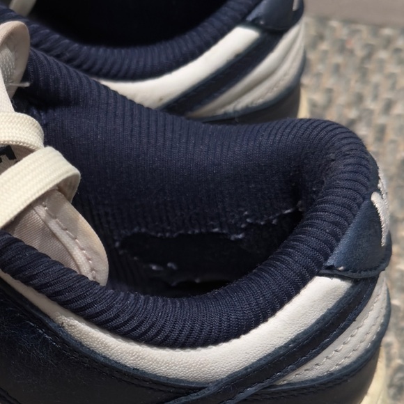 Nike Dunk Premium Low Womens Sneakers Navy Blue Shiny White Size UK 4.5 - Picture 12 of 12